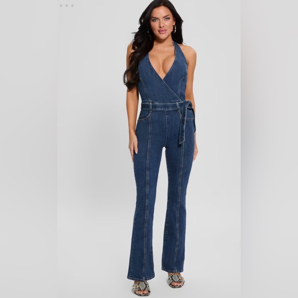 Guess Claire Sleeveless Halter Jumpsuit
